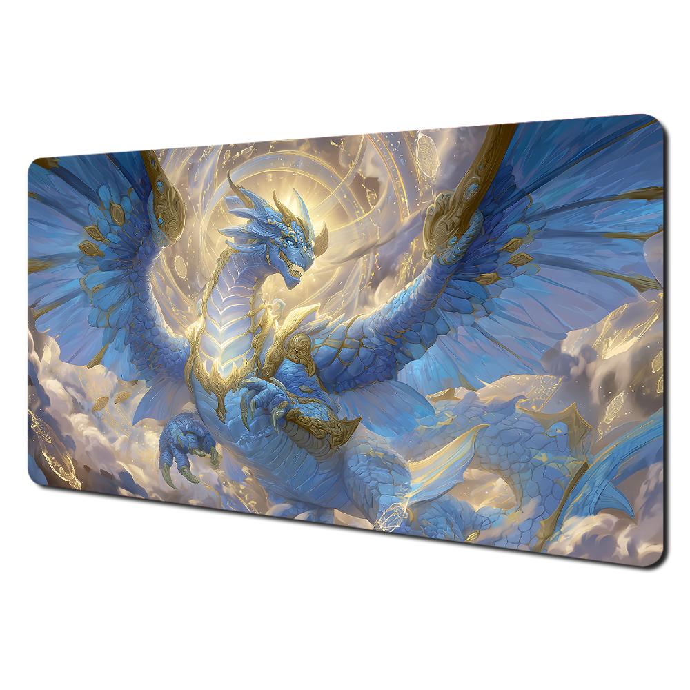 Cute Fantasy Mage Cat Mouse Pad Waterproof Nonslip Retro Medieval Castle Art Mousepad Computer Gaming Mousepad