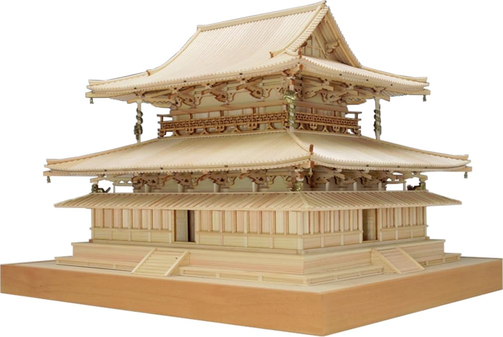 Woody Joe 1/75 Scale Horyuji Temple Kondo Wooden Model Assembly Kit (Building)