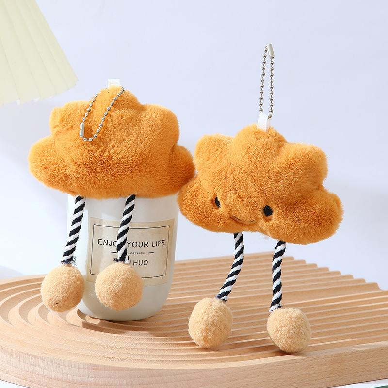 Urocza Pluszowa Biała Chmurka Wypchana Lalka Zabawka Zawieszka Brelok Ozdoba Do Zawieszenia na Plecaku Prezenty