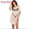 T-shirt Grafica con Fantasia Bikini per Donna Estate Spiaggia Casual Vestibilità Larga Top
