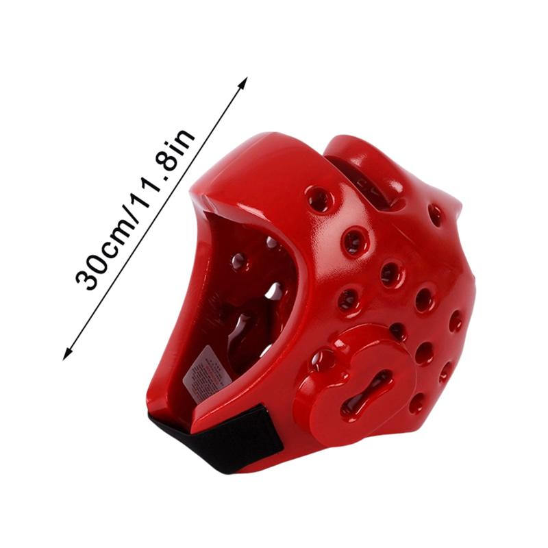 Head Protection Taekwondo Helmet Gear Portable S/M/L Kickboxing Helmet Pu Material One-Time Molding Muay Thai Helmet Fitness