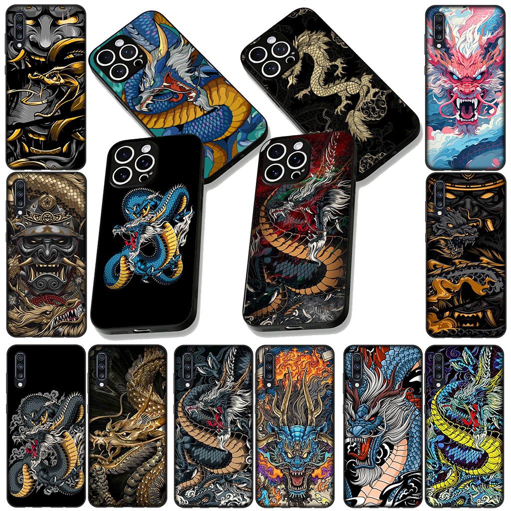 Cover for Samsung Galaxy S22 S21 S20 FE Ultra Plus A35 A36 A55 A37 A33 A34 A57 Coque Phone Case Fashion Ferocious Dragon Chinese