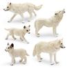Realistic Arctic Wolf Model Set Featuring Five Unique Designs For Collectors And Decor