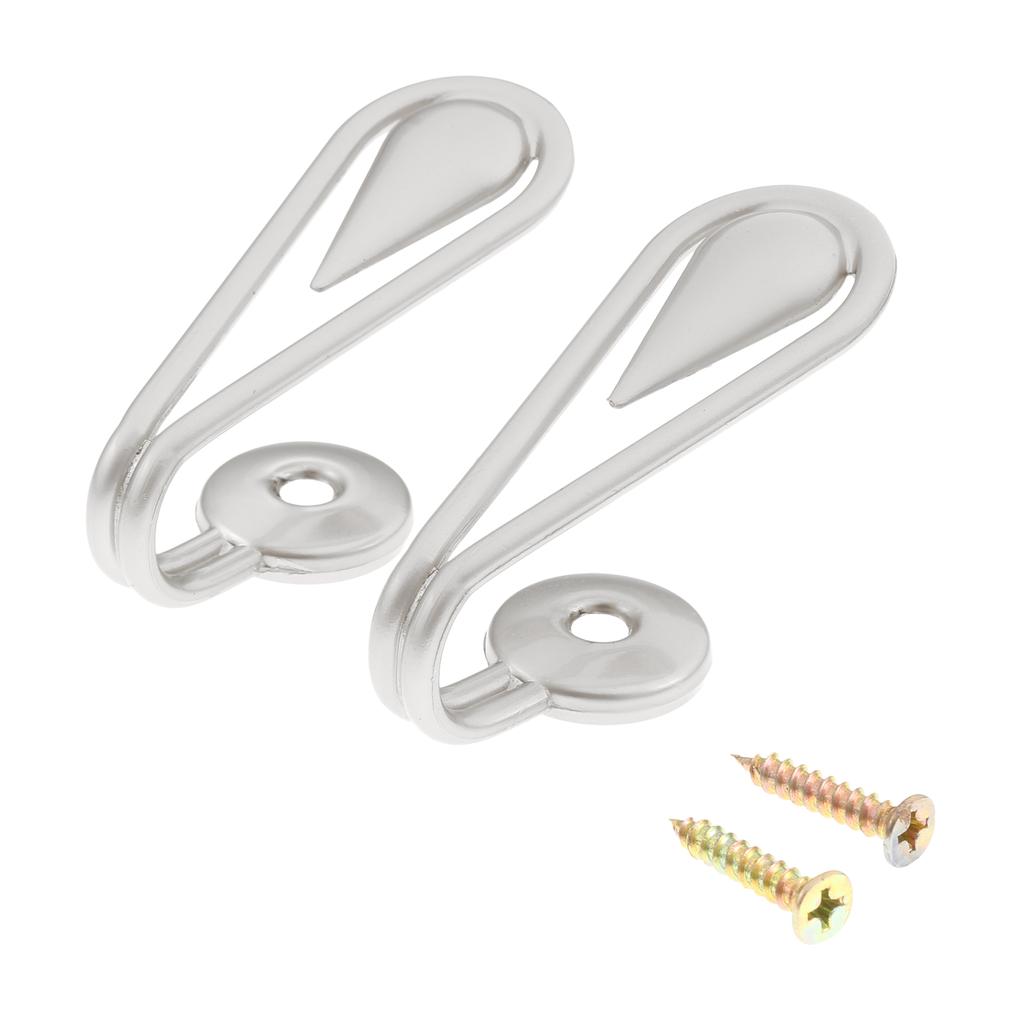 2 Pezzi Fermacravatta per Tende Supporto per Tende Ganci da Parete Appendiabiti Scaffale Portaoggetti Tenda da Finestra Tenda Decorativa Fermacravatta per Tenda Gancio con Nappa per Porta con Viti