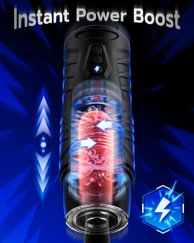 EINSEO AI Sync Male Masturbator - Adult Toy, Featuring 7 Thrusting and Rotating Modes, a Hands-free “pocket Vagina” Sex Machine