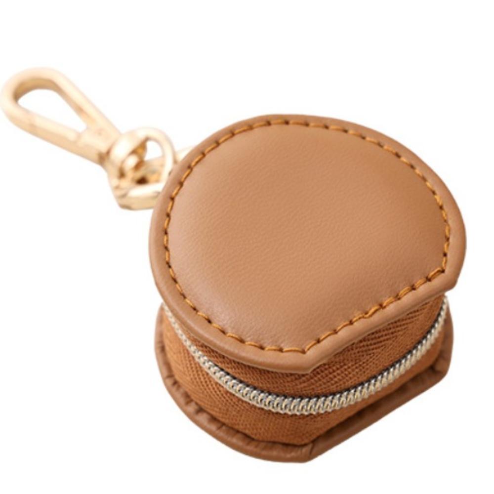 

Mini Jewelry Box PU Leather Jewelry Case Good Quality Jewelry Organizer Travel Semicircle-Brown