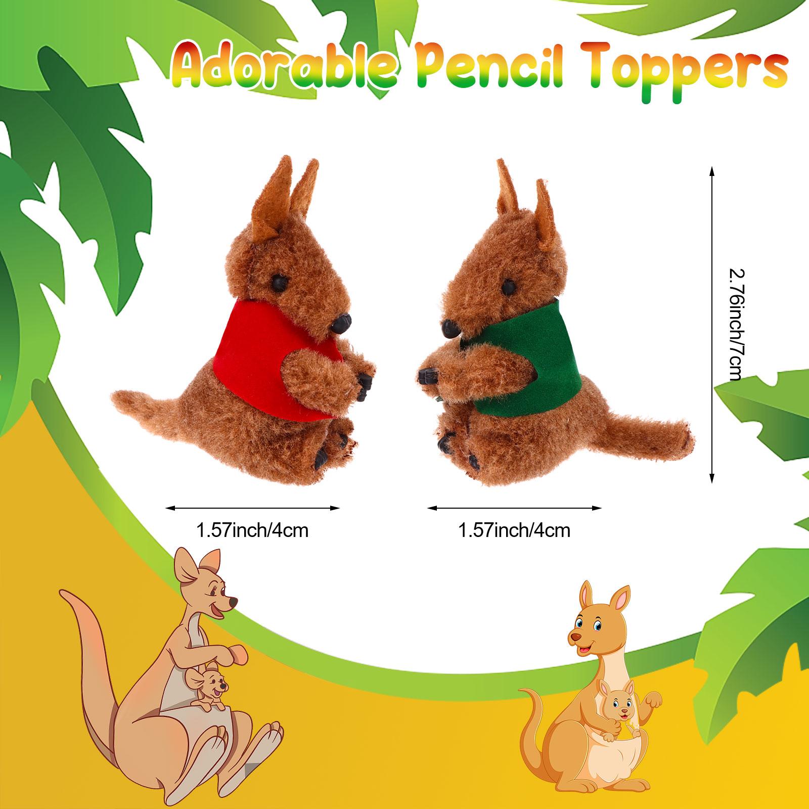 20Pcs Kangaroo Clip Buddy Kangaroo Clip Kangaroo Stuffed Animal Pencil Toppers Kangaroo Prizes Fuzzy Kangaroo Hugger Clip красный
