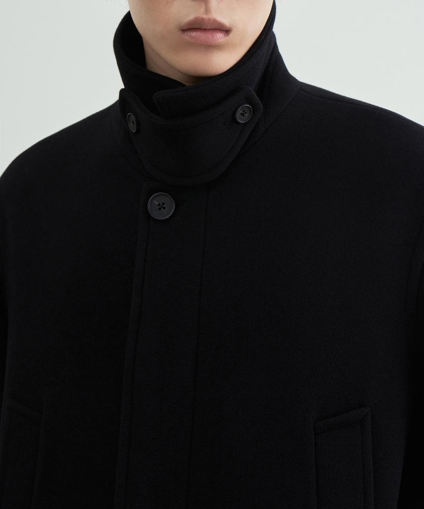 Musinsa Standard Cappotto Balmacaan Lungo Oversize in Misto Lana [Nero]
