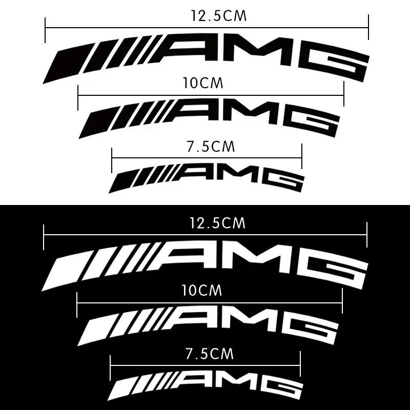 Custom Made Set of 6 PCS 3 Sizes for AMG Mercedes Benz Brake Caliper Decals Stickers HiTemp Resistance Film