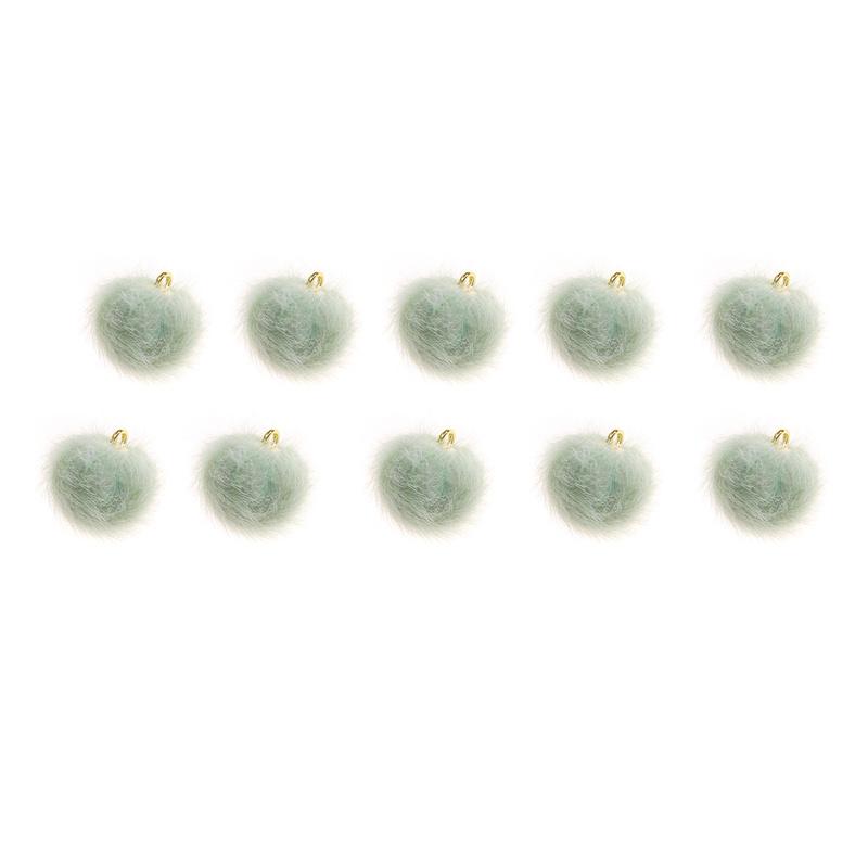 10/Saco Multi-colorido pelúcia bola de pele pingente DIY artesanato bola encantos brincos jóias fazendo acessórios