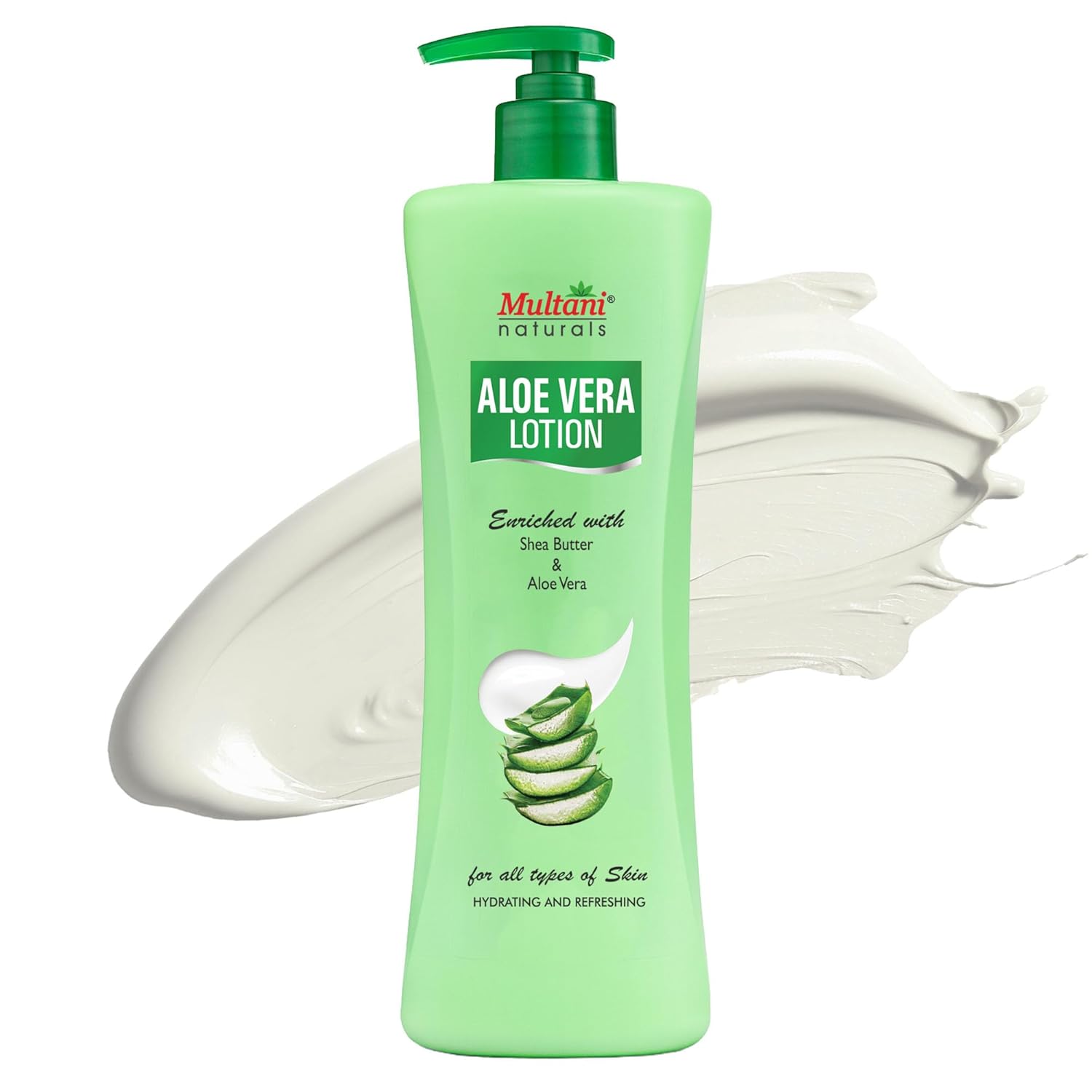 Multani Natural Aloe Vera Body Lotion 400 ml Deep Moisture Fast Absorbing Hydrating Moisturizer For Dry Normal Skin