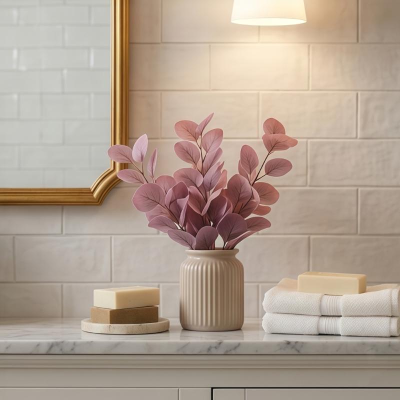 Home Styling Leaf Sprays Set of 5, 29.9 In Tall for Room Display, Vase Use, Event Arrangement Work, and Wedding Display