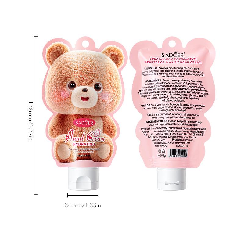 Strawberry Hand Cream Bag 60g Vaseline Fragrance Hydrating Moisturizing Hand Cream Skin Care Products