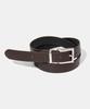 Hallen (M) Square Fake Leather Belt (T003_Brown)