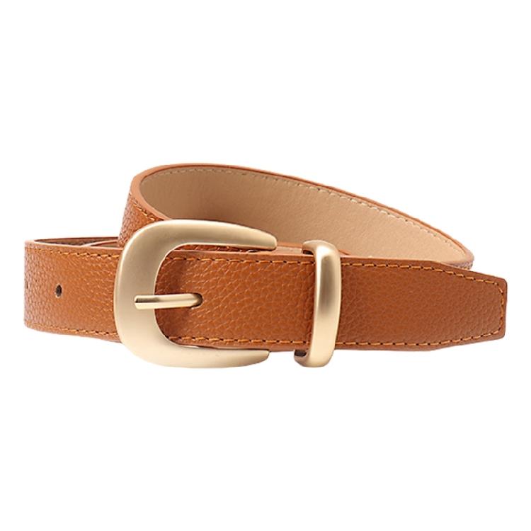 Elegant Skinny Waist Belt Womens Faux Leather Strap Adjustable Gold Buckles Dress Up Essential