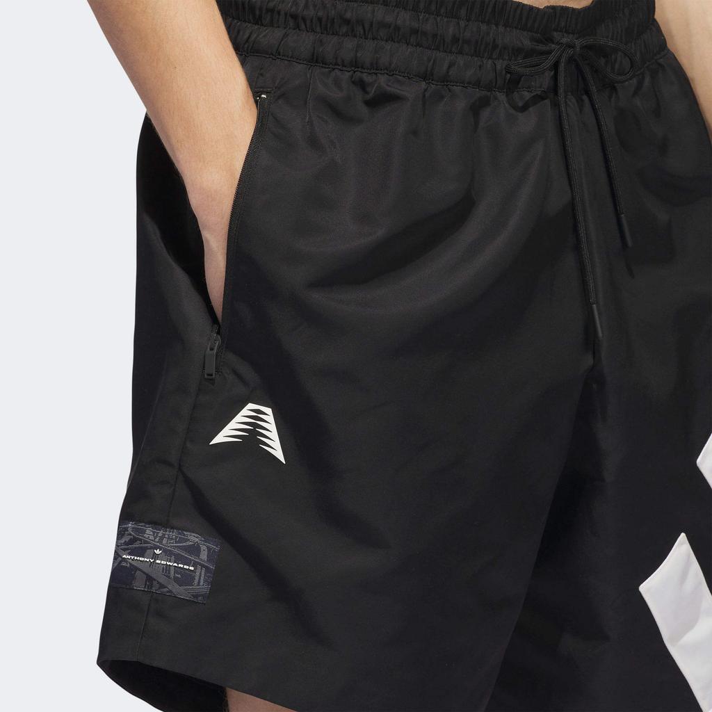 Adidas Ae Foundation Striped Color Block Drawstring Basketball Shorts Men Shorts Black IU2817