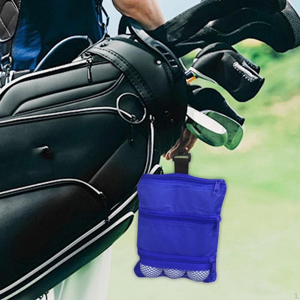, Golf Ball Bag, Golfer Gift, Multipurpose Portable Valuables Holder for Markers, Accessories,