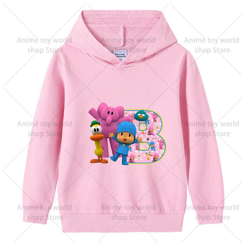 Sweat à capuche Pocoyo pour enfant tout-petit Kawaii Manches longues Filles garçon Hiver Fin Sweat-shirt Mode Imprimé Chaud Hauts pour enfants Cadeau
