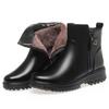 Middle-aged and Elderly Women's Cotton Shoes All Wool Inside Short Boots Cowhide Women's Boots with Non-slip Heel