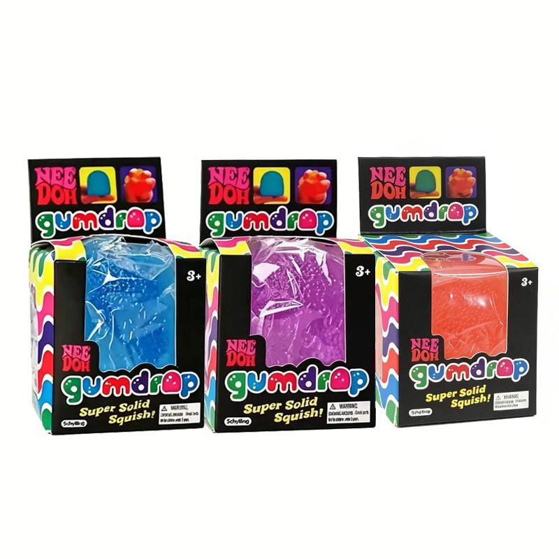 Needoh Gumdrop Candy Shaped Squeeze Toy Certified Safe Multicolored Full Slow Rebound Squish  Adhd Focus Toy Leisure Gift