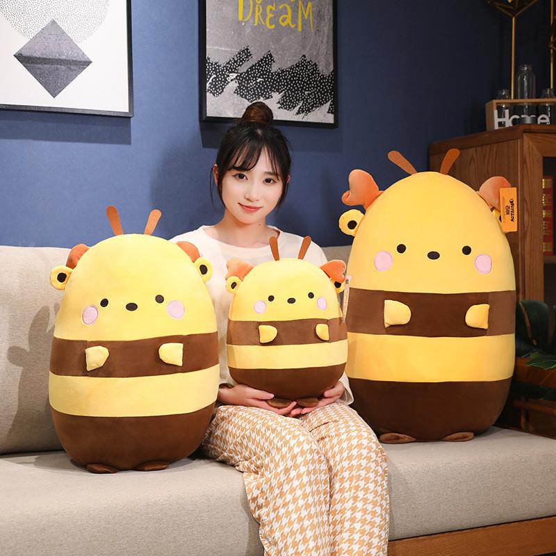 Delightful Bee Yellow Plush Toy For Creative Sleep And Stylish Sofa Decoration
