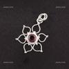 Rhodolite Stone Birthday Gift Handcrafted Unique Wedding Pendant Sterling Silver PP-18-49