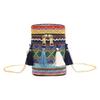 Fashion Bohemian Ethnic Style Women's Straw Woven Shoulder Messenger Bag Retro Casual Tassel Bucket Bag
