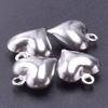 10pcs/Lot Stainless Steel Heart Pendants For Jewelry Making Supplies Various Size Metal Love Charm DIY Keychain Bracelet Finding