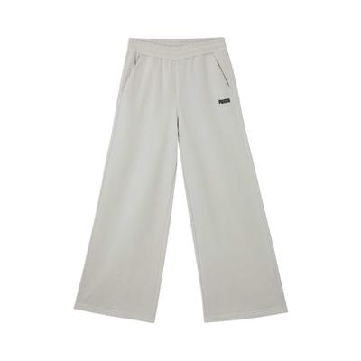 Wide Leg Fleece Lined Comfortable Simple Casual Pants Women Pants Snow-White 689591-87