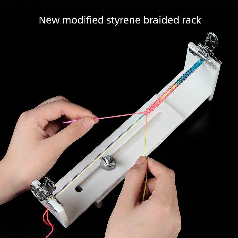

Woven Lanyard Woven Rack Carrying Strap Woven Rack Holder Solid Wood Tools Hand-Knitted Lanyard Handy Gadget DIY Material New arrival Anti-fall Braiding Rack 2 Clips