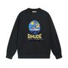 Rhude Vintage Letter Print Oversized Hoodie Men Women Casual Streetwear Sweatshirt