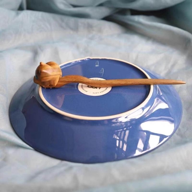 Antike Katze Haarnadel Chinesischer Stil Haarstab Holz Haarnadelstab zum Fotografieren Haarstyling-Accessoire Kopfschmuck