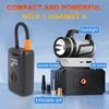 Portable Air Compressor, 4000mAh Rechargeable Tire Inflator with Auto Shut Off and LED Flashlight, 153 PSI Cordless