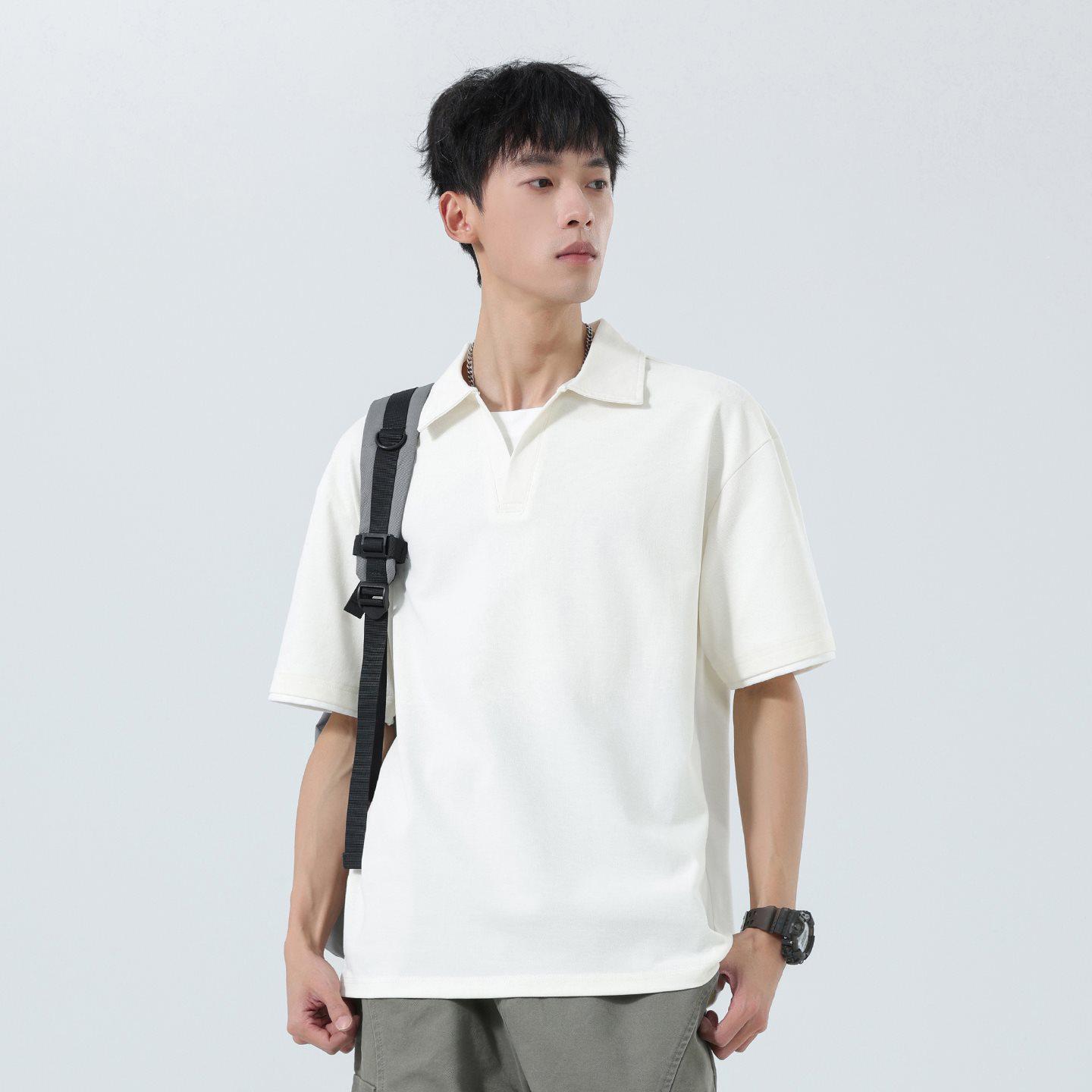 

Men s 2026 Trendy Japanese Style Short Sleeve Polo T-Shirt 3XL