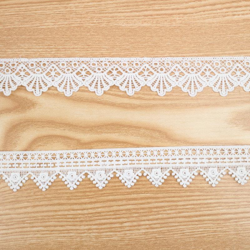 New Milk Silk Barcode Lace 40Mm Wide Barcode Water Soluble Lace Refined White Trim