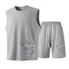 Mens Breathable Quick-Dry Sleeveless Tank Top Shorts Set Sportswear Lightweight Gym Outdoor Casual Wear