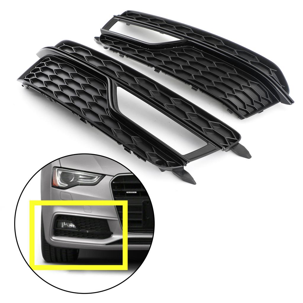 Paar Nebelscheinwerfer vorne Schwarze Ziergitter Grill 8T0807681K 8T0807682K Passend für A5 S-Line S5 2013-2016