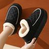 Autumn Winter Warm Snow Boots for Women Plush and Thick Insulation for Warm Home Cotton Shoes Waterproof and Anti Slip Solid Color Cotton Slippers
