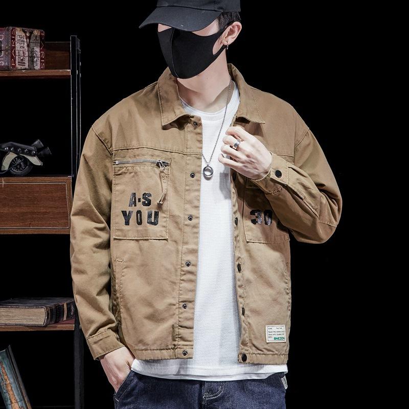 Ανδρικά Ρούχα Εργασίας Μακρυμάνικα Πουκάμισα Βαμβακερά Καθημερινά Φαρδιά Όμορφα Ευέλικτα Ανδρικά Cargo Πλυμένα Μεγάλη Τσέπη Υφασμένα Πουκάμισα Μπουφάν