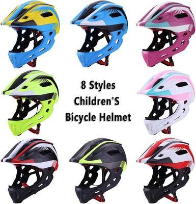 Toddler and Kids Full Face Helmet, Girl and Boy BMX Multi-Sport Detachable Mountain Dirty Bike Helmet Around 3-12 Years Head Circumference