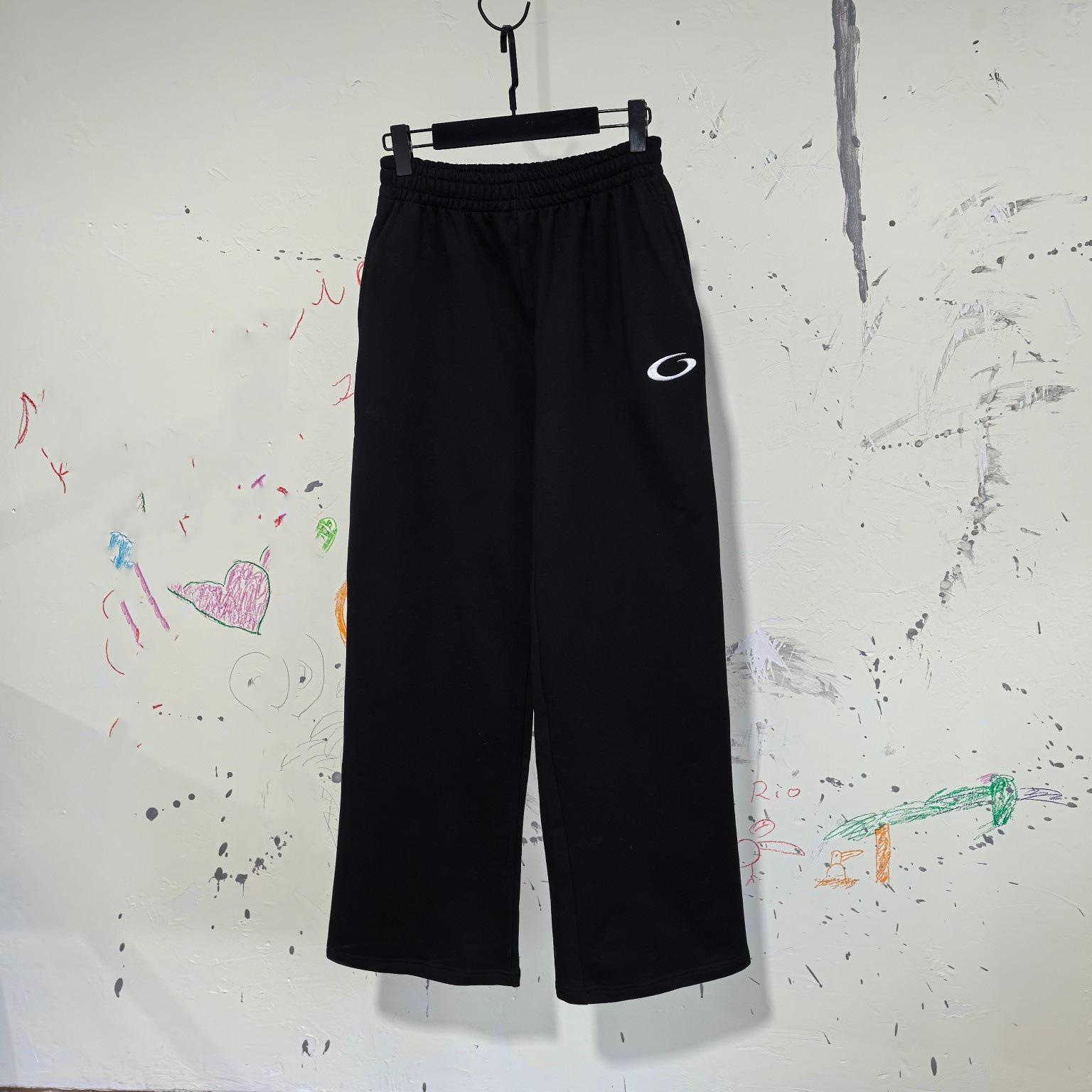 

Poison Family Classic Paris B Basketball Series Embroidered Wide-Leg Sweatpants Size 3 чёрный