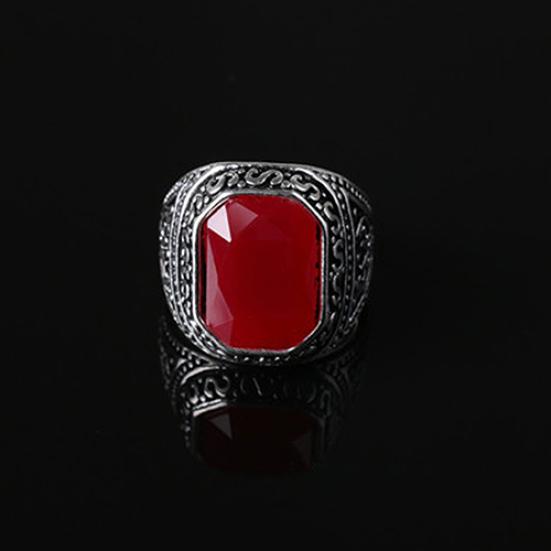 Men's Women's Lover Vintage Carved Geometric Resin Alloy Party Jewelry Ring