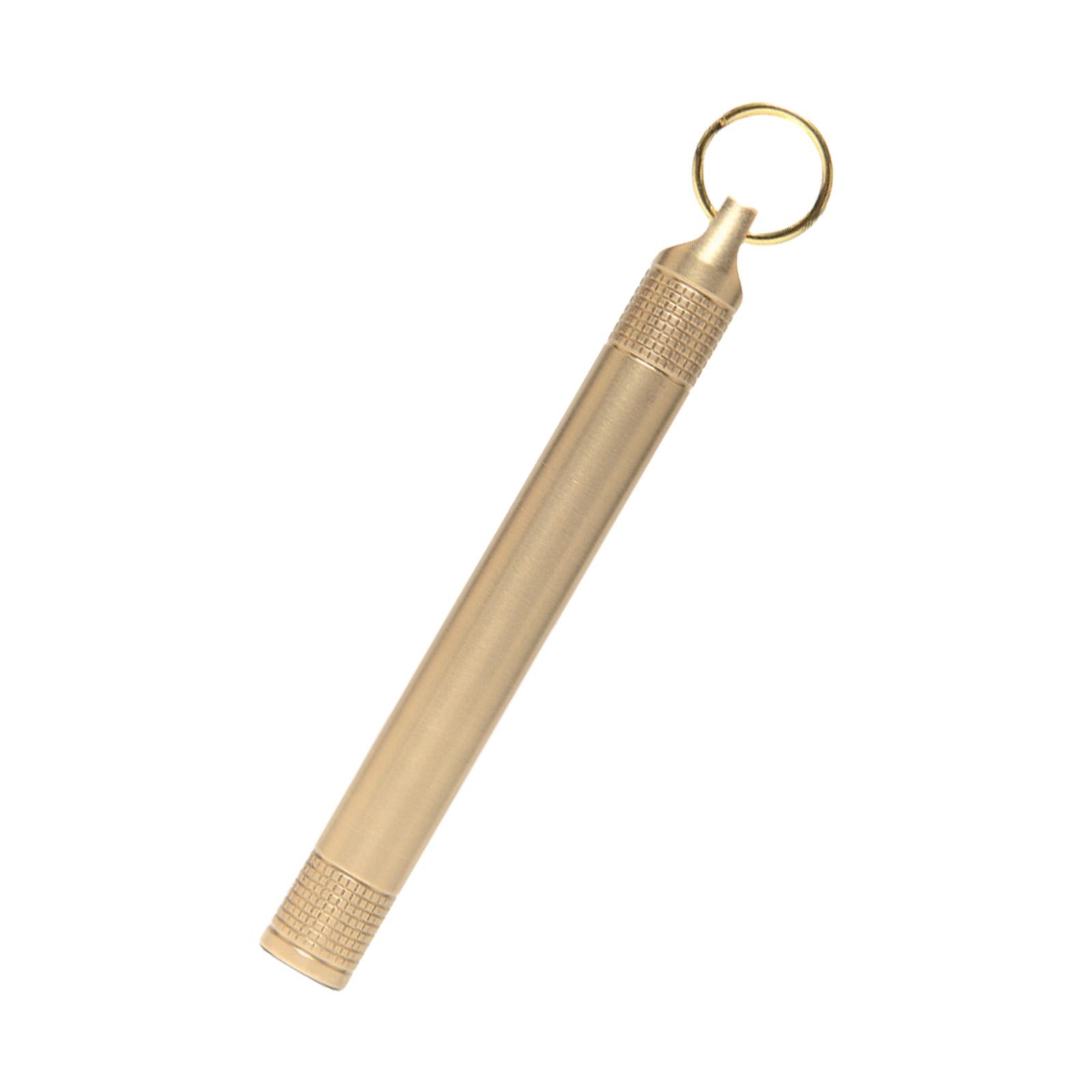 

Латунные герметичные бутылки Водонепроницаемый контейнер Брелок Бутылка для зубочисток Инструмент для кемпинга на открытом воздухе Карманный держатель для таблеток