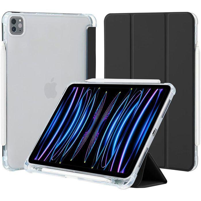 Case for iPad Pro 11" - Shockproof Protection - Reinforced Silicone - Pencil Holder - Black