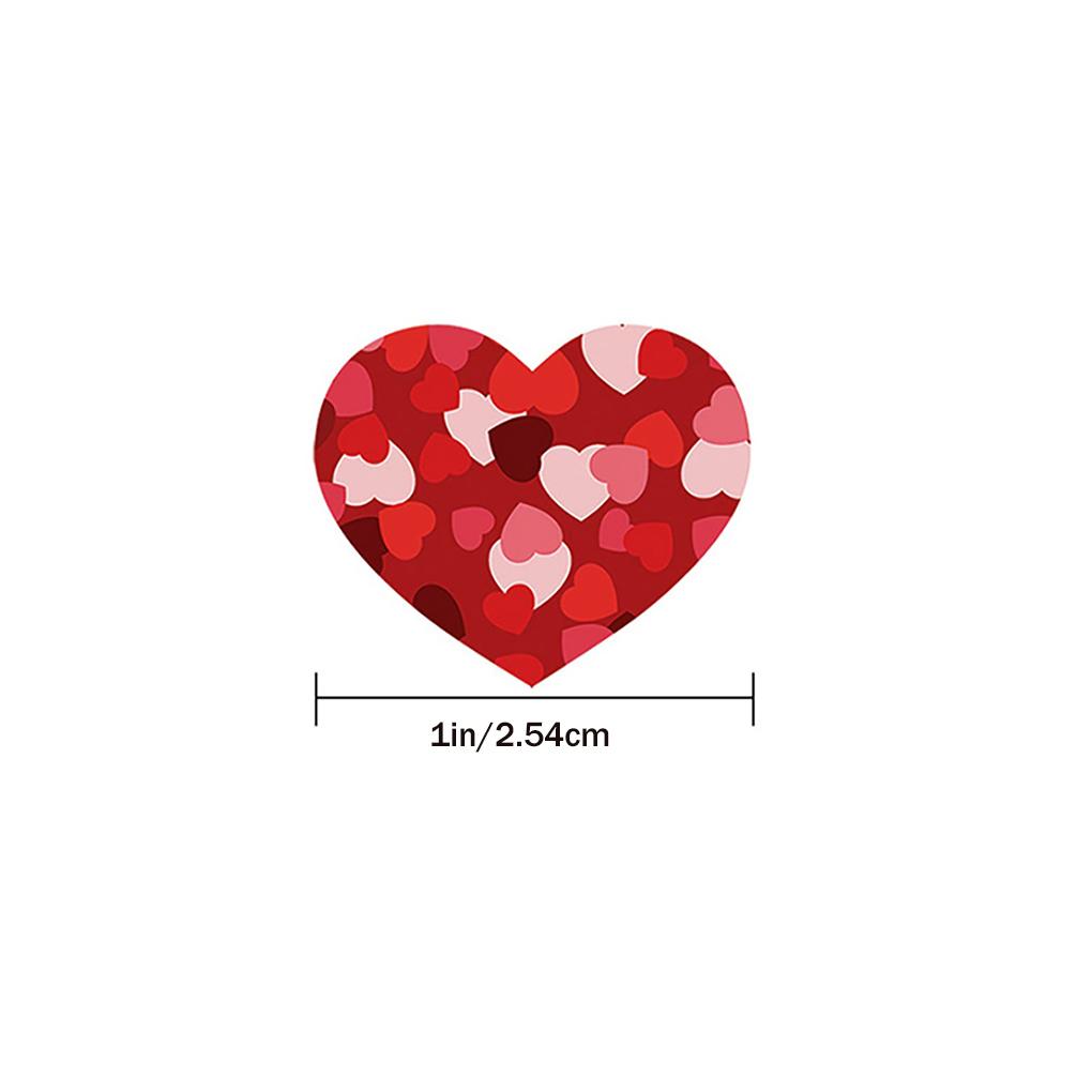 500pcs Stickers Heart-Shaped Pasters Handicrafts Decoration Sealing Stickers for Party Card Bag