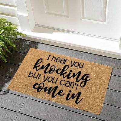 Floor Mat Multi-purpose Anti-Slip Door Mat Letter Printing Entry Door Carpet for Outdoor Indoor Decoration
