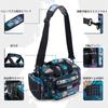 Goture Fishing Fishing Bag with Rod Waterproof Tackle Shoulder Multifunctional Fishing Large Fishing Gear Storage Leaf for Hiking and Outdoor