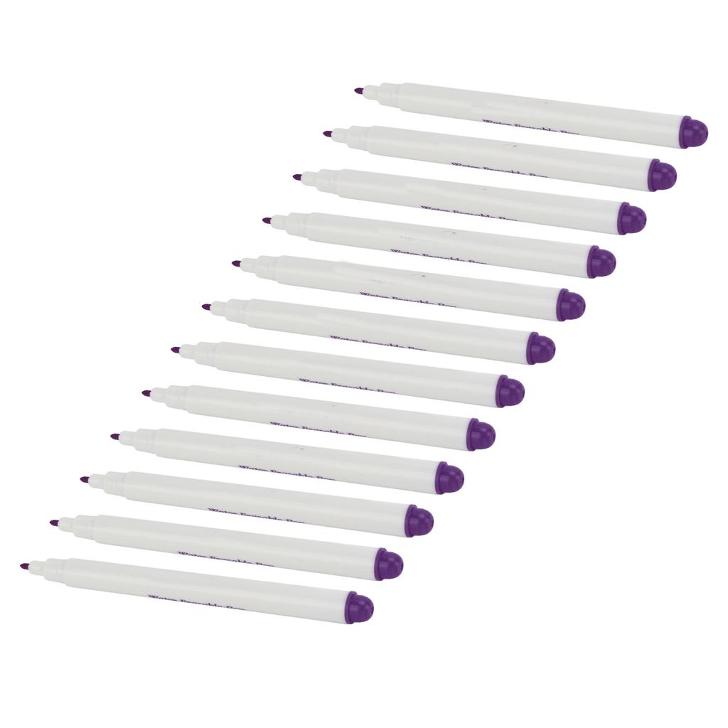 12 Stück Wasserlösliche Stifte Waschbare Ausbleichende Wasserlösliche Stifte Nähen Stickerei Stoffmarkierer Lila Ausbleichender Stift