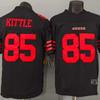 San Francisco 49ers 85 Kittle Football Jersey Mens Black Quick Dry Fan Game Day Top