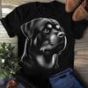 Rottweiler T-Shirt: Realistische Hundezeichnung - Geschenk für Hundeliebhaber